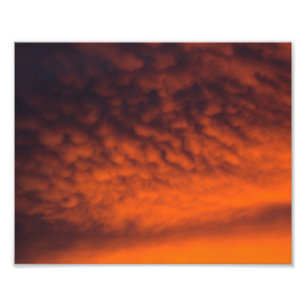 Impression Photo Nuages de mammatus au coucher du soleil