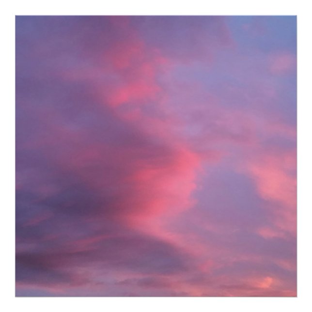 Impression Photo Nuages roses bleus (Devant)