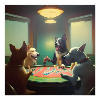 Impression Photo Nuit de Poker Chiens Vendredi