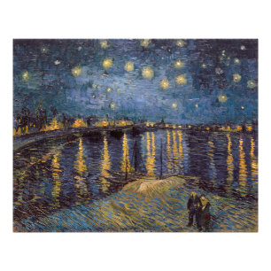 Impression Photo Nuit étoilée sur le Rhône par Vincent Van Gogh