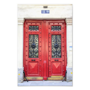 Impression Photo Numéro 11 rouge de la porte de Paris -