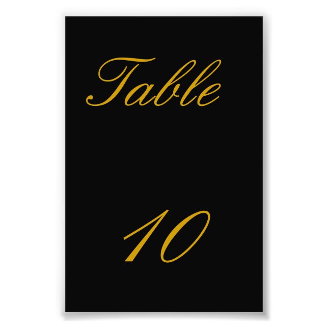 Impression Photo Numéro de table (Devant)