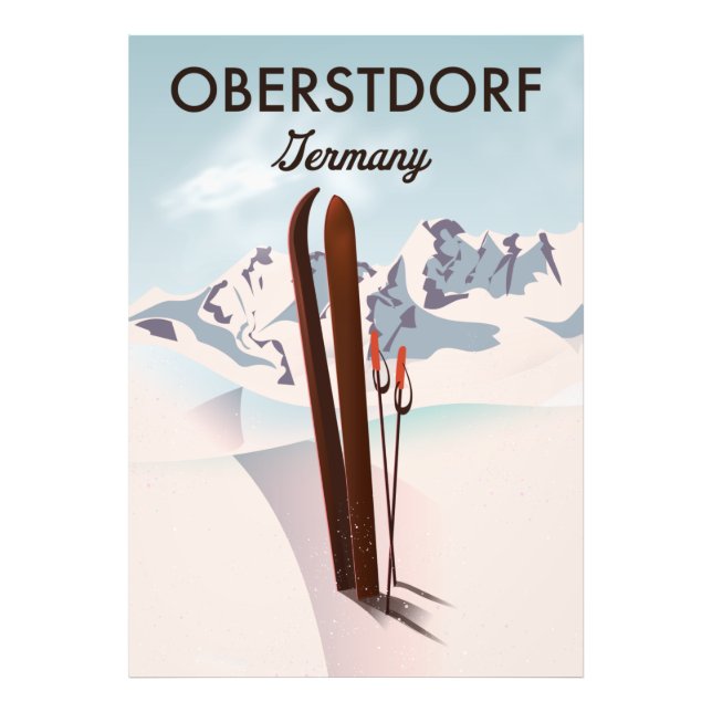 Impression Photo Oberstdorf Allemagne art ski. (Devant)