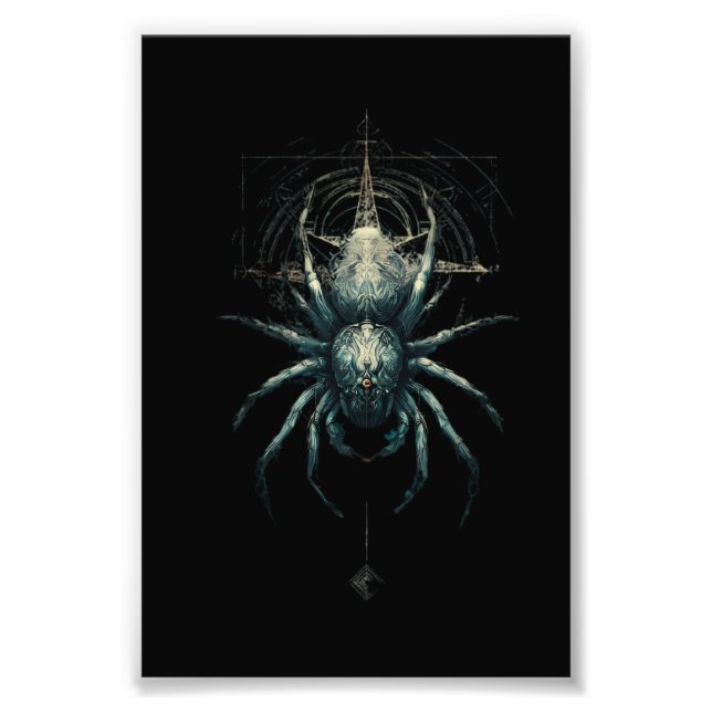Impression Photo Occult Spider Mystic Geometry Dark Art (Devant)