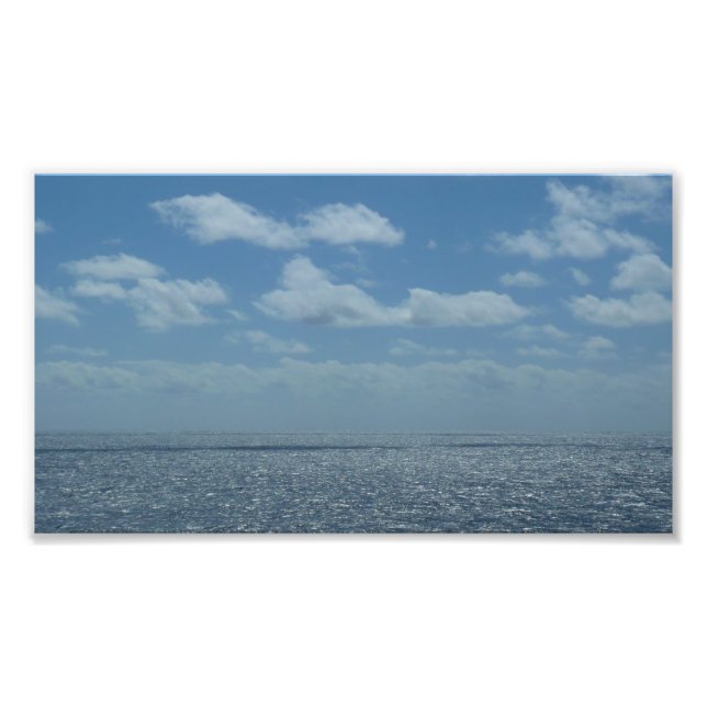 Impression Photo Océan bleu de la mer des Caraïbes (Devant)