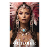 *~ OCTOBRE Tête de femme déesse OPAL AP53