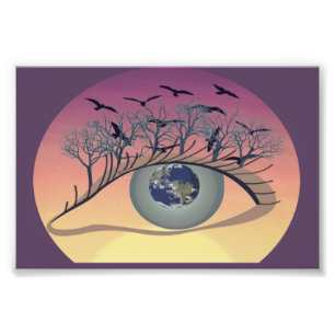 Impression Photo OEil sur le monde - Nature & Earth Art