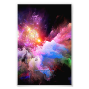 Impression Photo oeuvre d'art en nuage de SlipperyJoe abstraite vib