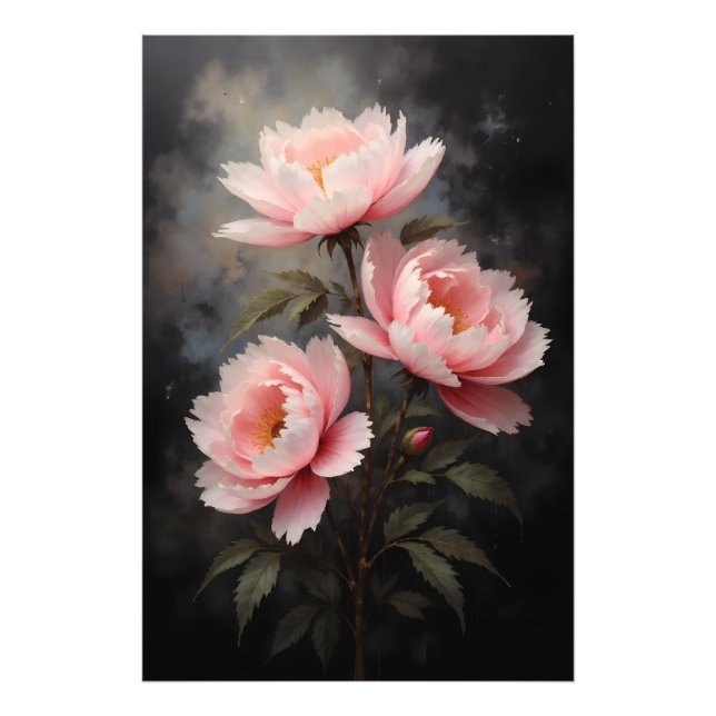 Impression Photo Œuvre d'art florale Pivoine (Devant)