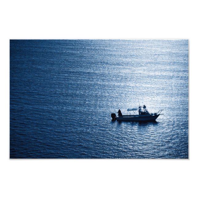 Impression Photo Œuvre d'art minimaliste sur l'océan Poissonnerie B (Devant)