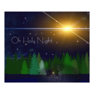 Impression Photo Oh Holy Night - Star de Bethléhem sur une
