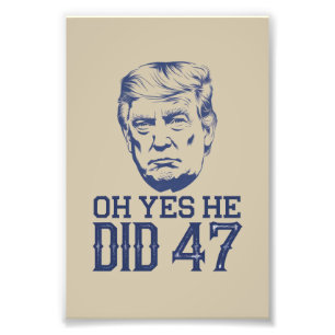 Impression Photo Oh Oui Il L'a Fait 47 Trump 2024 