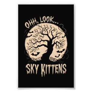 Impression Photo Oh Regardez Les Chats Du Ciel Halloween Drôles De