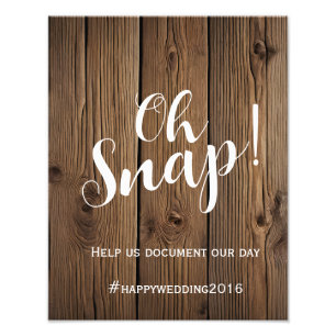 Impression Photo Oh SnapRustic Country Barn mariage Oh Snap hashtag