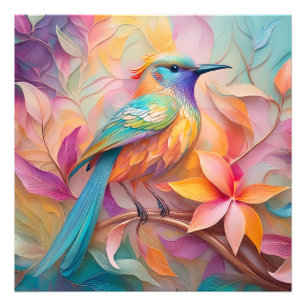 Impression Photo Oiseau-chanteur à gorge violette Imaginaire