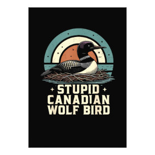 Impression Photo Oiseau loup canadien stupide 