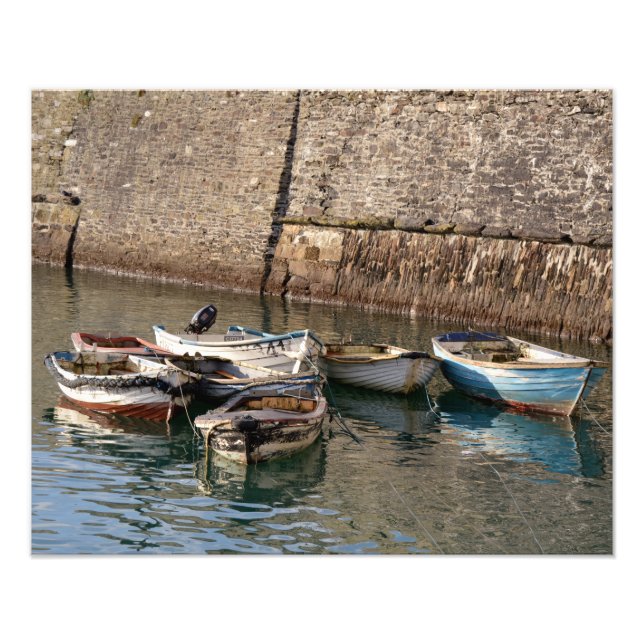 Impression Photo Old Boats Mevagissey Cornwall Angleterre (Devant)