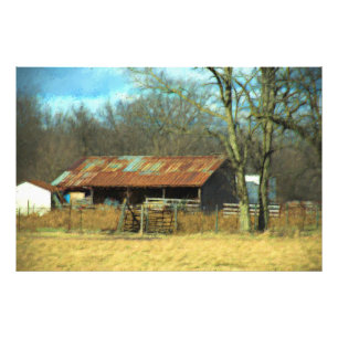 Impression Photo Old Iowa Farm Shed