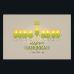 Impression Photo Olive Hanoukka Menorah<br><div class="desc">Un groupe d'olives amusantes se réunissent pour une séance photo et forment une menorah pour envoyer un salut Happy Hanoukka.</div>