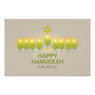 Impression Photo Olive Hanoukka Menorah