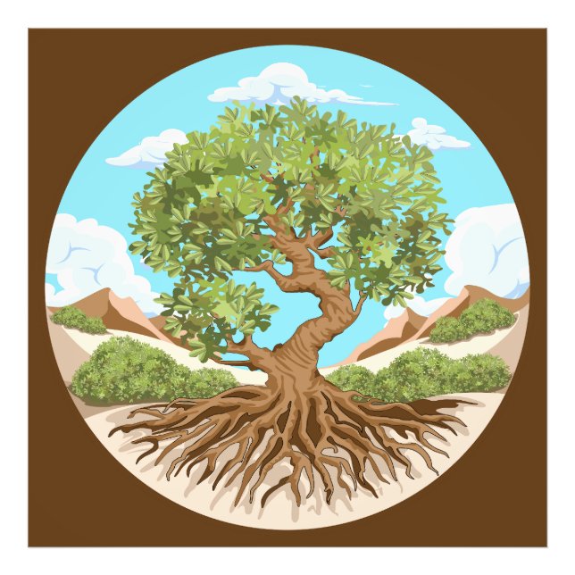 Impression Photo Olive tree Symbole de paix dans la Palestine libre (Devant)