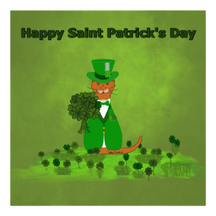 Impression Photo Oliver Le Shamrock de cueillette de la loutre - Sa