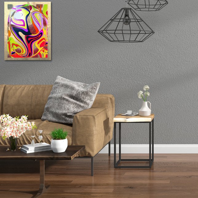 Impression Photo Ondes graphiques globe - metal bg (Créateur téléchargé)