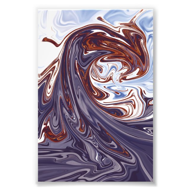 Impression Photo Ondes Monster | Meilleure peinture abstraite (Devant)