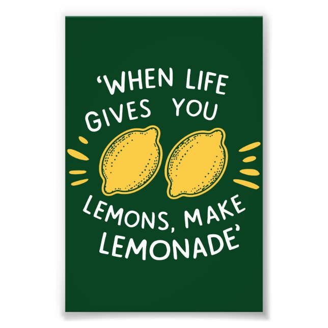 Impression Photo Optimisme de limonade, citrons d'été (Devant)