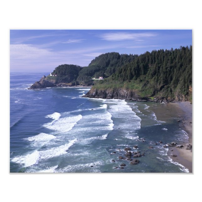 Impression Photo OR, côte de l'Oregon, phare de Heceta Head, sur (Devant)