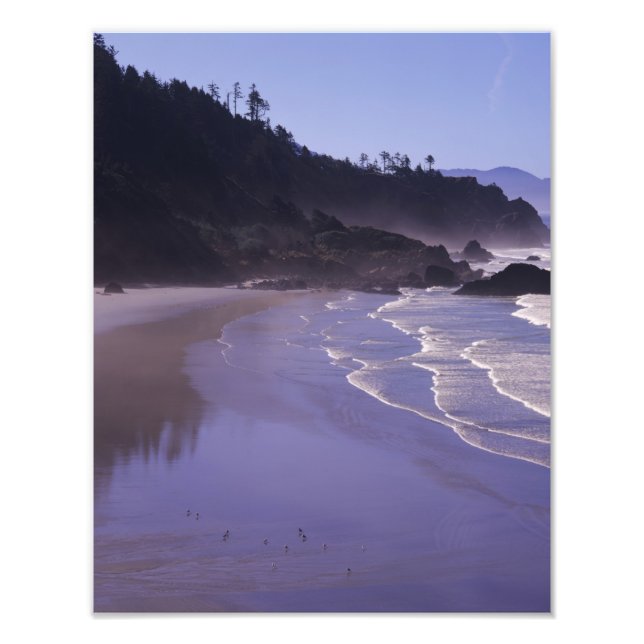 Impression Photo OR, Ecola SP, Indian Beach avec brouillard matinal (Devant)