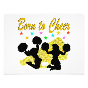 IMPRESSION PHOTO OR NÉ À CHEER MEGAPHONE POM-POM GIRL