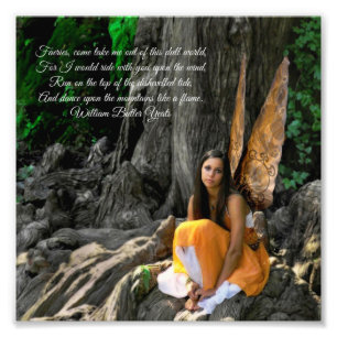 Impression Photo Orange Water Fairy William Butler Yeats Citation