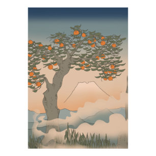 Impression Photo Oranger du Japon dans la brume