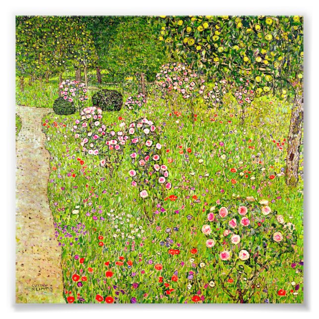 Impression Photo Orchard Gustav Klimt avec Rose (Devant)