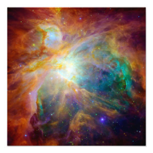 Impression Photo Orion Nebula (télescopes Hubble & Spitzer)