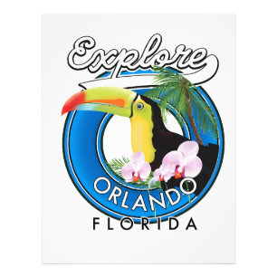 Impression Photo Orlando Floride Explore logo rétro.