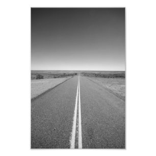 Impression Photo Outback Road Australia, noir et blanc - Imprimer