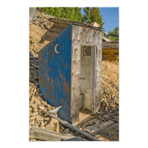 Impression Photo Outhouse Blue Crescent Moon - Privé