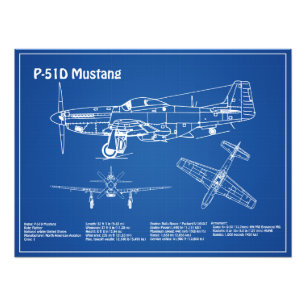 Impression Photo P-51D Mustang - Plan directeur de l'avion AD