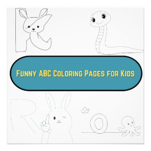 Impression Photo Pages de coloriage drôles ABC pour les enfants