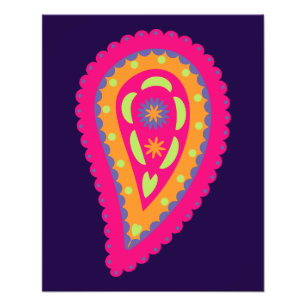 Impression Photo Paisley coloré