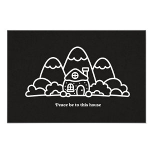 Impression Photo Paix sur cette maison   Cadeaux de pendaison de cr
