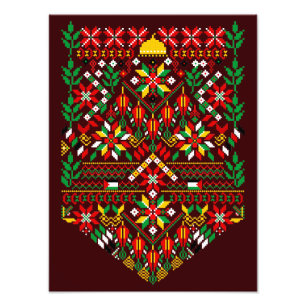 Impression Photo Palestine Tatreez Broderie traditionnelle