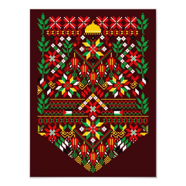 Impression Photo Palestine Tatreez Broderie traditionnelle (Devant)
