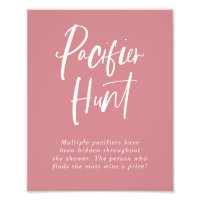 Pancarte de chasse à la tétine en calligraphie ros