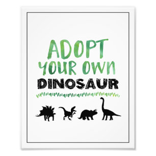 Impression Photo Panneau d'anniversaire Adoptez votre propre dinosa
