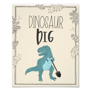 Impression Photo Panneau d'anniversaire de fouille de dinosaures
