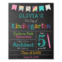 Panneau de retour à l'école - jardin d'enfants