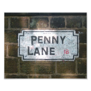Impression Photo Panneau de rue Penny Lane